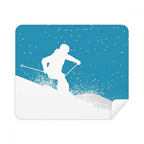 Chiffon de nettoyage ski en tissu suède pour écran et lunettes, lot de 2 pcs DIYthinker