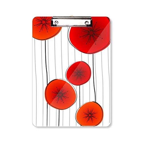 Presse-papiers Format A4 de qualité supérieure au design Abstrait Rouge Cercle Fleurs