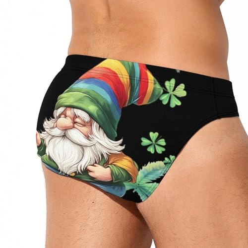 St. Patricks Day Gnome Weed Men's Swim Brief Sexy Bikini Swimwear Swimsuit Trunks Bathing Suits3