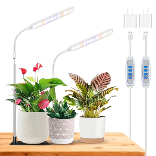 Wolezek Small Grow Lights for Indoor Plants with Base, Full Spectrum