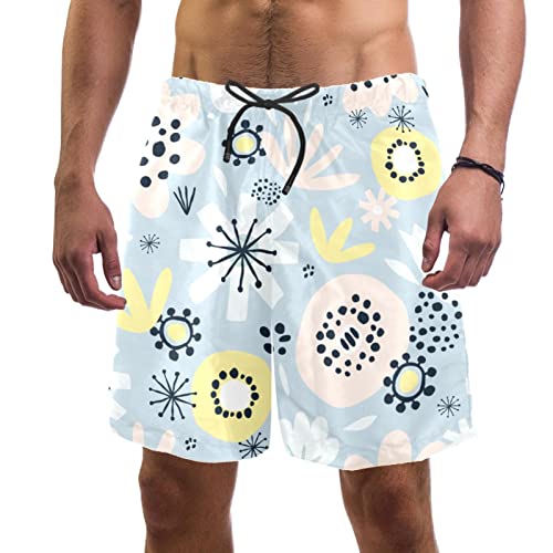 JDEZ Maillots de Bain pour Hommes Short de Plage imprimé Fleurs