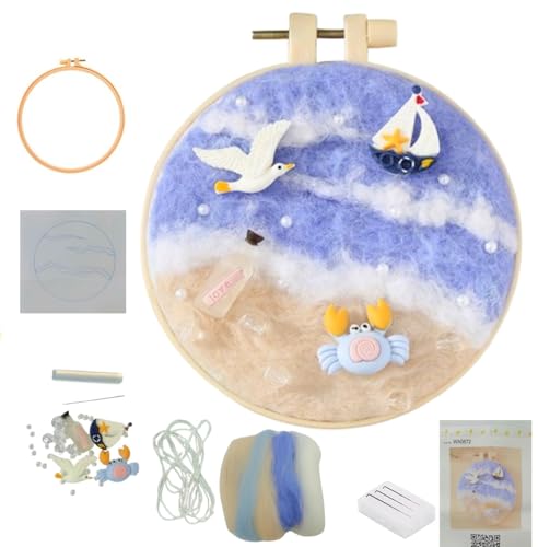 Image of Needle Felt Starter Set,Felting Kits for Beginners Needle Felting Kit | Wool Felting Kit,Adult,Beginner