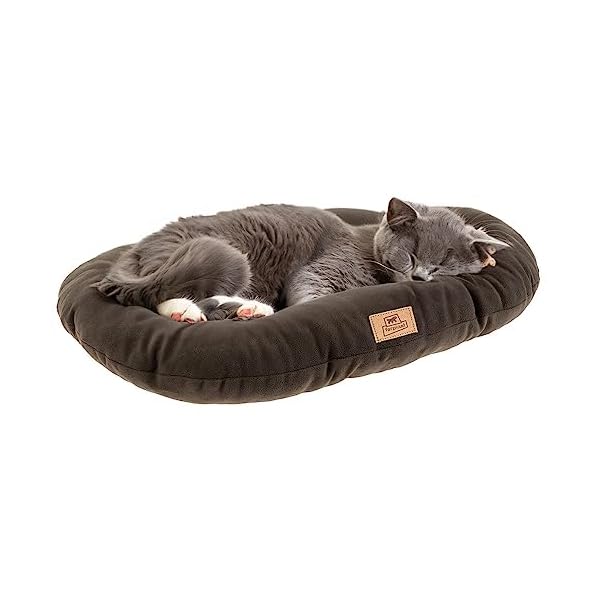 Ferplast Hundebett Katzenbett Huindekissen Relax Microfleece 45/2 Wattiertes Weiches Microfleece Waschbar Grau
