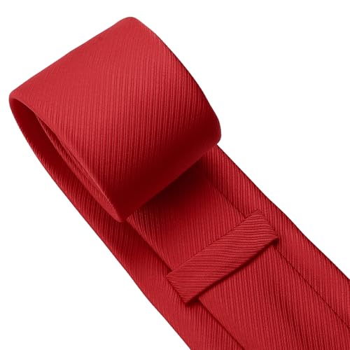Image of KOOELLE Men's Ties Solid Pure Color Plain Neckties Formal Black Ties For Men