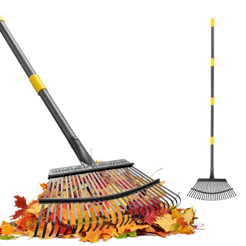 Rastrillo de jardín ajustable, 65 pulgadas, cabeza 18 pulgadas miniatura 1