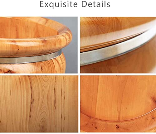 Cubeta de madera para spa de pies con diseño artesanal miniatura 4