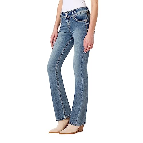 WallFlower Women's InstaStretch Luscious Curvy Bootcut Jeans, Galaxy, 11 Short