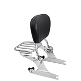 Montagesatz enthalten. Customacces AZ1323N Rückenlehne mit Abnehmbarer Gepäckträger Edelstahl Harley Davidson Softail FXSTSSE 00\'-17\'