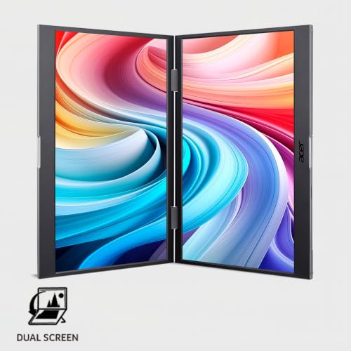 Image of Acer PD143 Smiuuux 14 inch FHD 1080P Foldable Dual-Screen Portable Monitor
