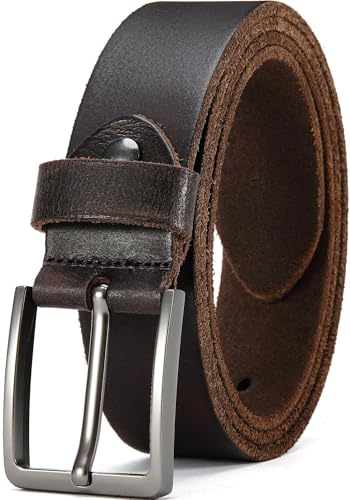 DOOPAI Gürtel Herren,Vollledergürtel Casual Arbeits,Cowboy Anzug Ledergürtel,Einstellbare Gürtel