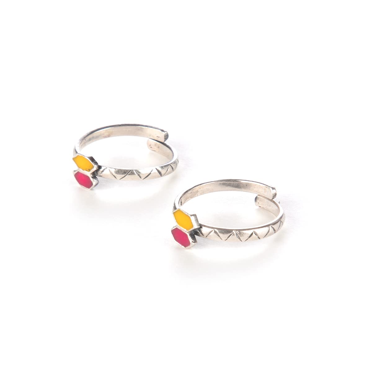 shaya Women's By Caratlane Gaj Tanko Style Toe Rings In 925 Silver-picture-43