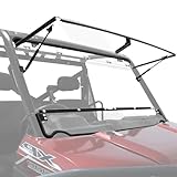 StarknightMT Ranger XP 1000 Flip Windshield, Ranger Front Full Windshield Compatible with Polaris Ranger XP 1000/ Crew XP 1000 2017-2025, Ranger 1000/ Crew 1000 2020-2025, Work with Grab Bar