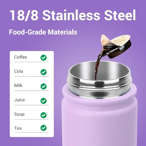 BuildLife 720ML Insulated Water Bottle with Straw - Leak-Proof Double Wall Stainless Steel Sports Bottle, BPA Free, Dishwasher Safe for Travel, School, Gym (Purple) - Image 2