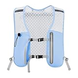 predolo Backpack, Running Vest Pack Portable for Women Men Phone Pockets Vest for Hiking Trail Cycling, Blue