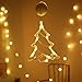Produktbild Deeabo Fenster Sauger Urlaub Lampe, LED Blinkende Lichterkette Wasserdicht Weihnachtsbaum Dekoration Funkelnde Hängende Girlande Lichtwand Dekorative Romantische Licht für Hof Raum, Weihnachtsbäume