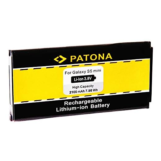 PATONA Batteri EB-BG8000 ersättning för SM-G800F kompatibel med Samsung Galaxy S5 Mini, Galaxy S5 Dx