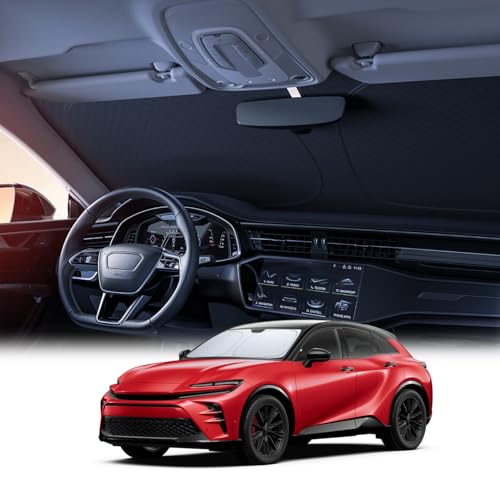 【6層断熱素材】 Lamicall トヨタ クラウンスポーツ セダン エステート 30系 フロントガラス サンシェード: 車サンシェード 日除け 車用 フロントガラス サンシェード 折り畳み式 カーシェード 断熱 カー用品 遮光 遮熱 uvカット 紫外線遮蔽 フロントサンシェード さんしえーど 擦り傷防止 断熱素材 暑さ対策 頑丈 収納ポーチ付き