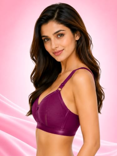 Image of SONA Perfecto Cotton Bra for Woman Full Coverage Non Padded Everyday Wirefree Pack of