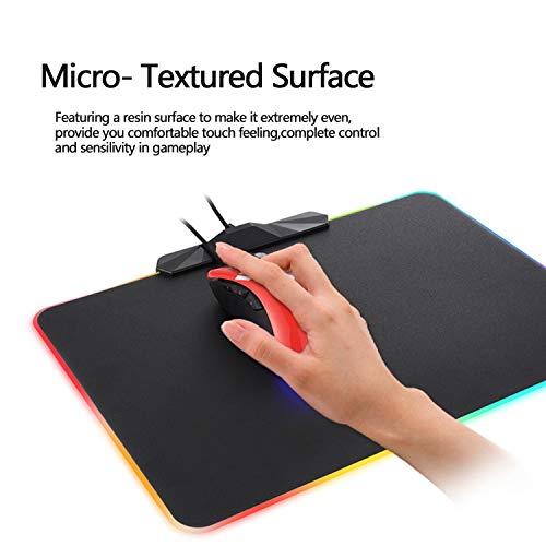 Motospeed Rgb Gaming Mouse Pad -Led Lighting Effects,Wired,Hard Surface Gamer Mouse Mat For Laptop Computer Pc Games(13.8X9.8 Inch) #TOP2