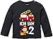 EZYshirt® Kinder Feuerwehrauto 2. Geburtstag Jungen T-Shirt Baby Langarm Bio Baumwolle