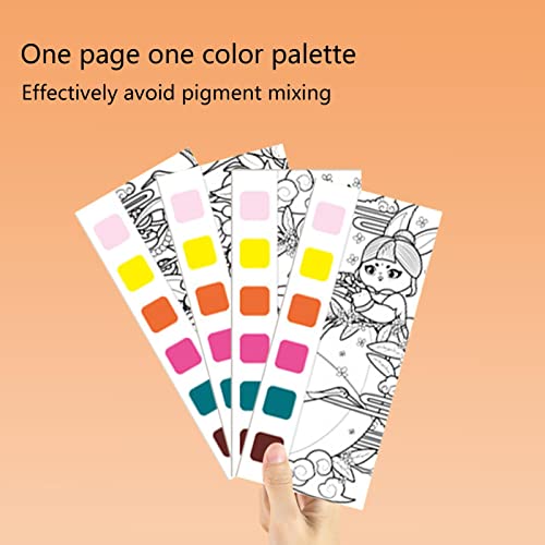 Watercolor Paint Book,Funny Watercolor Coloring Book For Kids | Paint Book Pocket Watercolor Book Children's Watercolor Coloring Pad Improve Children's Focus Adj #TOP4