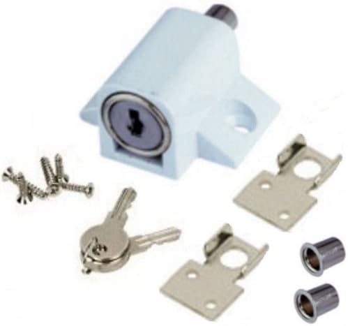 45mm x 35mm White Patio Door / Window Lock