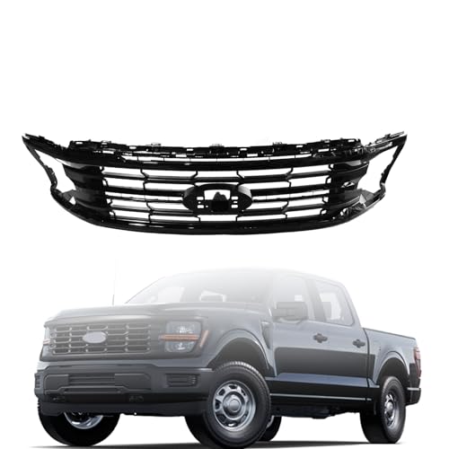 F-150 Grill - New Front Bumper Upper Main Grille Insert Compatible with 2024 2025 Ford F-150 XL XLT STX Tremor