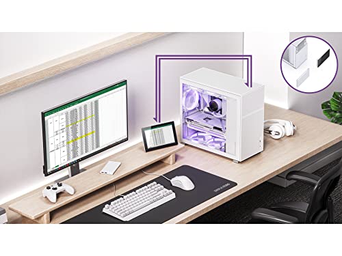 JONSBO D41 MESH SC White ATX Computer Case with Screen,ATX PC Case/Support RTX 4090(335-400mm) GPU 360/280AIO,Power A-TX/SFX: 100mm-220mm Multiple Tool-Free Design,White
