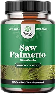 Extra Strength Saw Palmetto Extract - Advanced Saw Palmetto for Women and Men's Hair Growth and Urinary Support with Plant Sterols and Flavonoids - 500mg Herbal Saw Palmetto Supplement - 100 Capsules