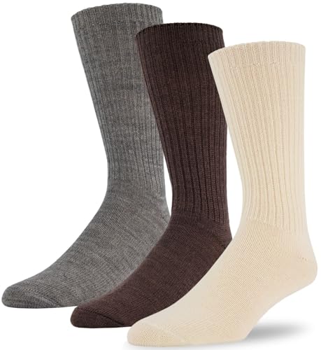 J.B. Field's 96% Merino Wool Weekender Casual Socks, Soft and Itch-free, For Hiking Trekking Running Socks, 3 Pairs