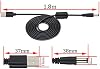 Cable de alimentación USB a DC de 22AWG, 5V-12V, USB 2.0 A macho a DC 5.5 x 2.1mm macho, 5V, con anillo magnético para LED y productos periféricos/juguetes/pequeños electrodomésticos [2 paquetes/6 pies] 8