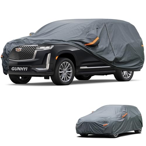 Image of GUNHYI Premium Car Cover Custom Fit Cadillac Escalade STD, 16 Layers Heavy Duty Car Cover Waterproof All Weather with Zipper Door for Sun Rain Snow Dust Uv Protection