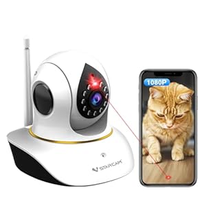 VSTARCAM Pet Camera with Laser Wireless Dog Camera 1080P Cat Toys, Night Vision Sound Motion Alerts, APP Remote Control Home Security Camera for Baby