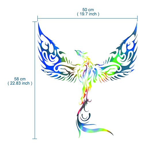 Phoenix Car Graphics Decal Car Hood Vinyl Sticker 19.68'' X 22.83'', Holographic Laser #TOP1