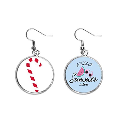 Pendientes de sandía verano rojo festival de Navidad moda