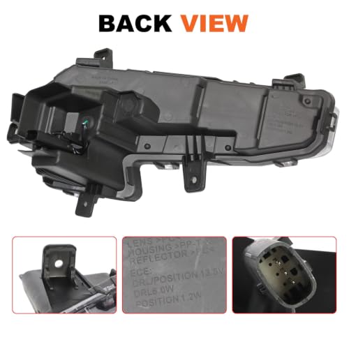 Left LED Fog Light DRL Fit For 2016-2018 Chevy Malibu Daytime Running Lamp by SUPAPRO - Used condition - Image 5