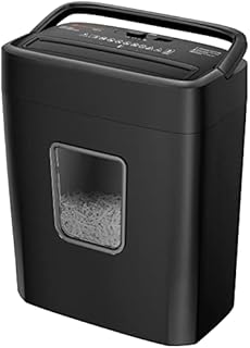 Bonsaii 8 Sheet Cross Cut Paper Shredder, Shredder Shred Credit Cards/Staples/Clips for Small Home Office Use, Portable Handle Design with 16L Wastebasket (C261-C)