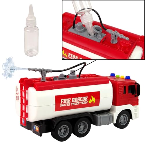 Camión de bomberos juguete para niños con luces y inercia 4