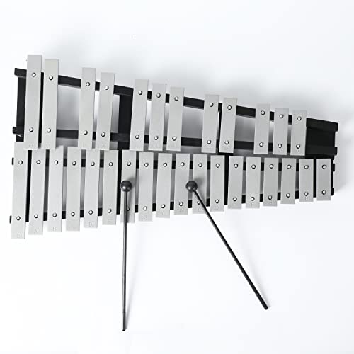Lfhelper Foldable 30-Note Percussion Glockenspiel Xylophone Bell Kit With 2 Mallets, Shoulder Strap, Carrying Bag, For Kids, Students, Adults… #TOP1