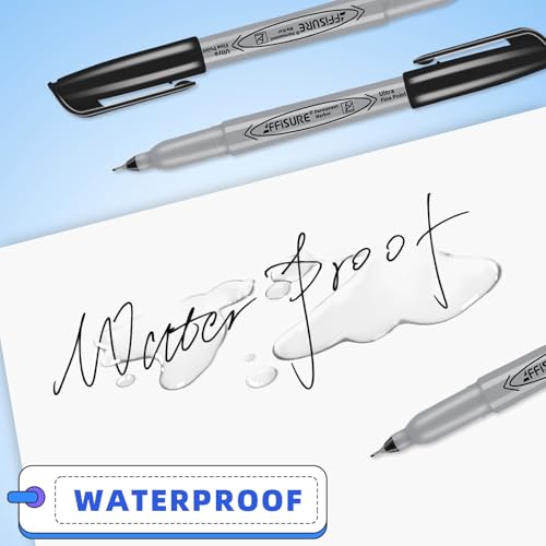 Image of Permanent Markers, Ultra Fine Point,Black,100 Count, 0.4mm, Fine tippermanent marker set, quick dry,waterproof, fading resists, durable,marks on paper, glass, ceramic, plasticwood, rock, metal