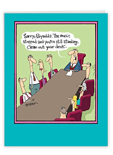 Nobleworks Jumbo Hysterical Retirement Paper Card 8.5 X 11 Inch With Envelope (1 Pack) Big, Jumbo Co-Worker, Good Luck Musical Chairs Birthday J4578Rtg #TOP15