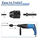 Mesee 2-13MM Keyless Drill Chuck with SDS Plus Adaptor, Professional Heavy Duty 1/2-20UNF Mount Quick Change Self-tighten Drill Chuck Adapter Converter Rotary Hammer Conversion Tool
