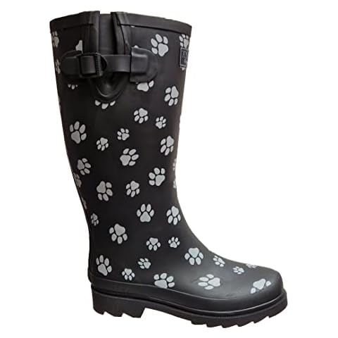 Adjustable Black Tall Dog Paw Wellies Cover