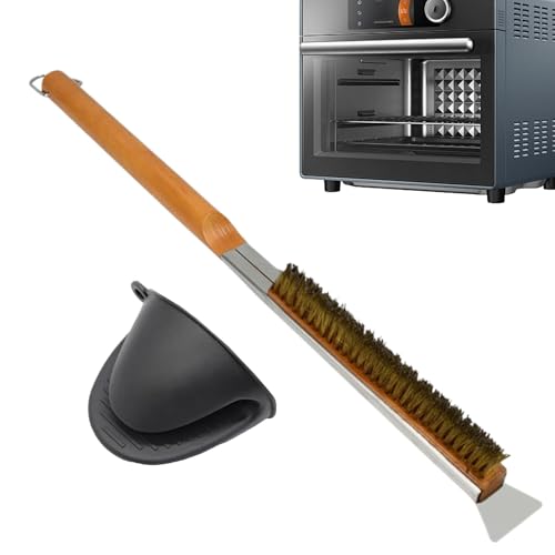 Cepillo de repostería: cepillo antiadherente desmontable resistente al calor con mango de madera | Accesorios para horno de pizza, para pasteles, parrilla al aire libre, estufa, pasta, hogar, pavo