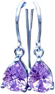Lab Made Pink Topaz Earrings Sterling Silver 925, December Birthstone, 4th Anniversary Gem