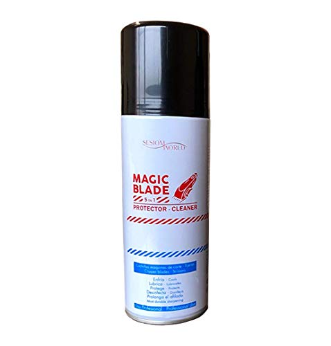 Spray protector para las cuchillas máquinas de corte y tijeras MAGIC BLADE 5 en 1 peluquería 400ml. sesioMWorld® Cover