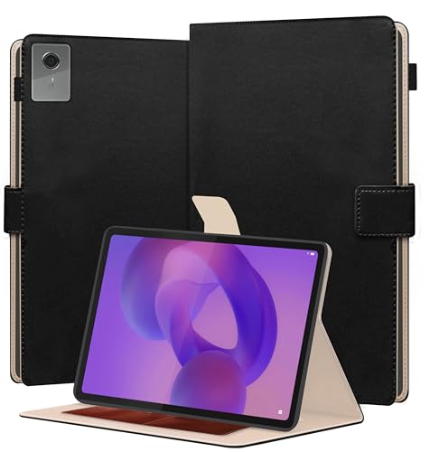 Image of TGK Flip Cover for Lenovo Idea Tab Plus 12.1 inch Tablet Case TB361FU TB361ZU with Stylus Holder (Black)