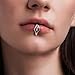 Oxxggkao Punk Styles Geometric Hollow Out Crystal Studded Lip Jewelry Copper Materials Ear Accessory Fashion Accessories