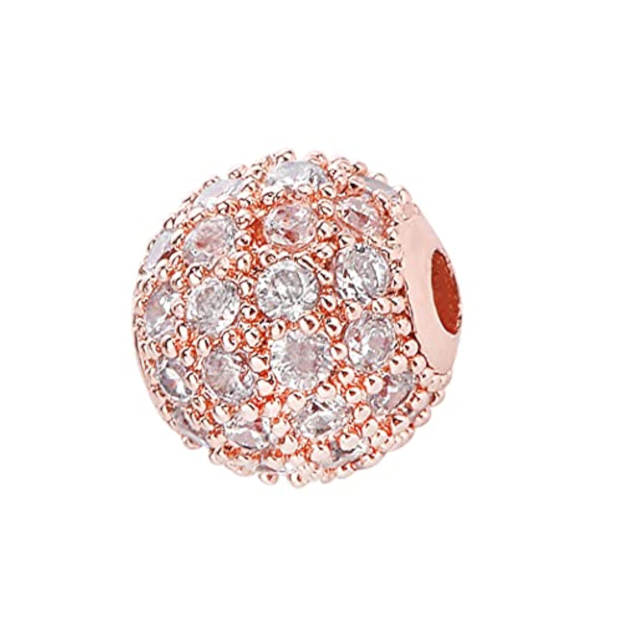 8PCS Shiny Metal Copper Disco Ball Beads for Crafting