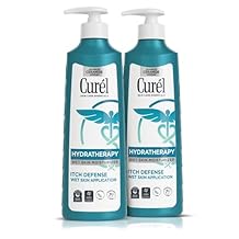 Curel Hydra Therapy In Shower Lotion, Itch Defense Body Moisturizer with Advanced Ceramide Complex, Vitamin E, Oatmeal Extract, 12 Oz, Pack of 2